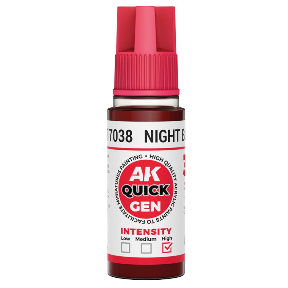 AK Quick Gen contrast paint Night Blood 18ml dropper bottle