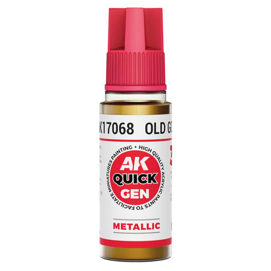 AK Quick Gen contrast paint Old Gold 18ml dropper bottle