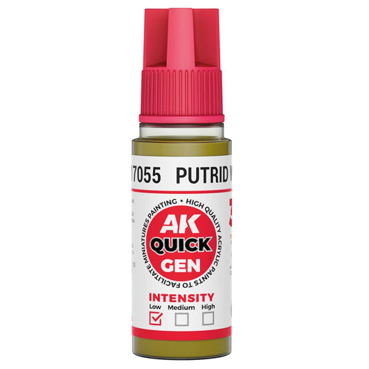 AK Quick Gen contrast paint Putrid White 18ml dropper bottle