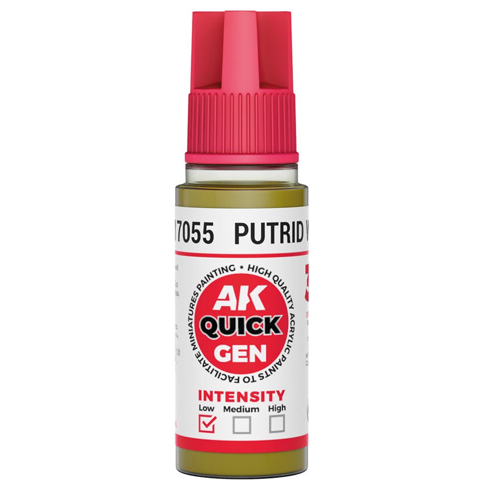 AK Quick Gen contrast paint Putrid White 18ml dropper bottle