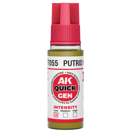 AK Quick Gen contrast paint Putrid White 18ml dropper bottle