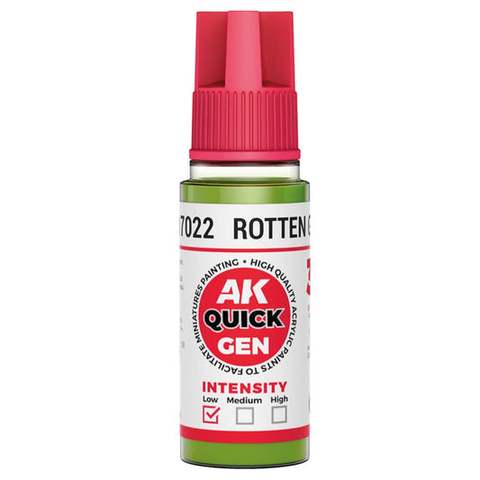 AK Quick Gen contrast paint Rotten Green 18ml dropper bottle