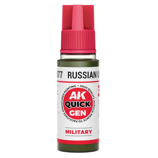 AK Quick Gen contrast paint Russian Uniform 18ml dropper bottle