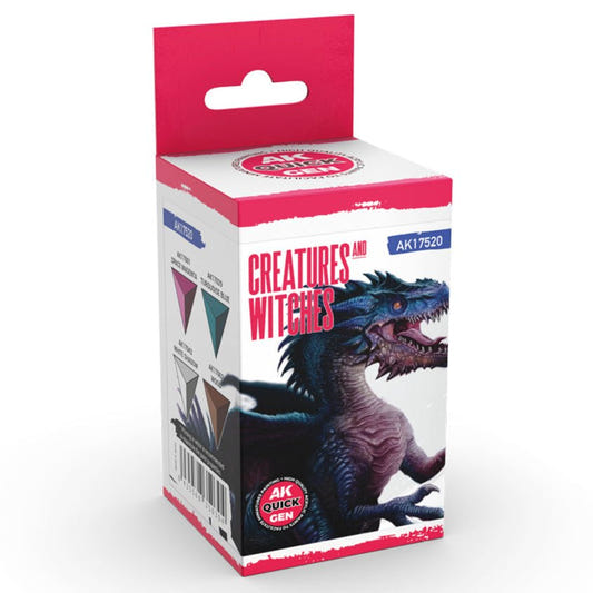 AK Quick Gen contrast paint Set - Creatures and Witches 18ml dropper bottle
