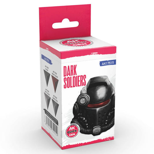AK Quick Gen contrast paint Set - Dark Soldiers 18ml dropper bottle