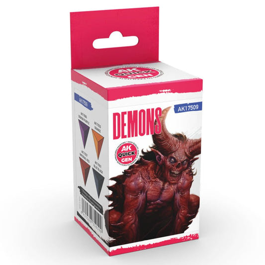 AK Quick Gen contrast paint Set - Demons 18ml dropper bottle
