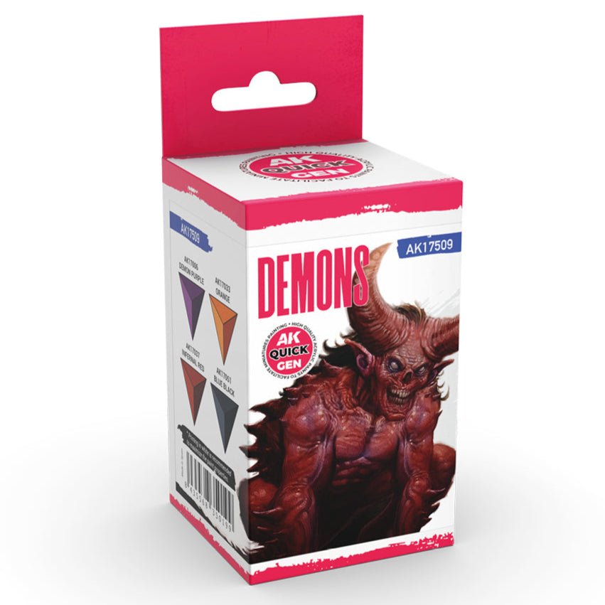 AK Quick Gen contrast paint Set - Demons 18ml dropper bottle
