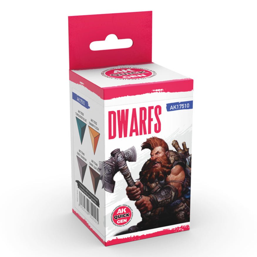 AK Quick Gen contrast paint Set - Dwarfs 18ml dropper bottle