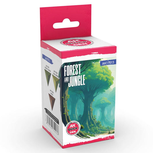 AK Quick Gen contrast paint Set - Forest & Jungle 18ml dropper bottle