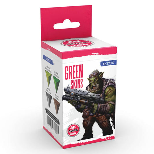 AK Quick Gen contrast paint Set - Green Skins 18ml dropper bottle