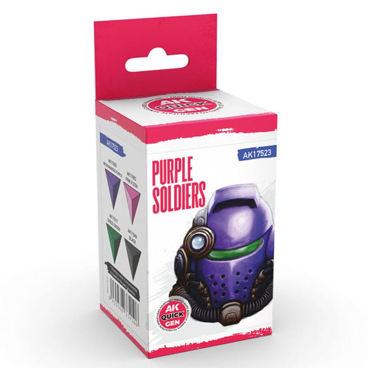 AK Quick Gen contrast paint Set - Purple Soldiers 18ml dropper bottle