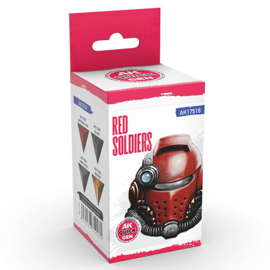 AK Quick Gen contrast paint Set - Red Soldiers 18ml dropper bottle