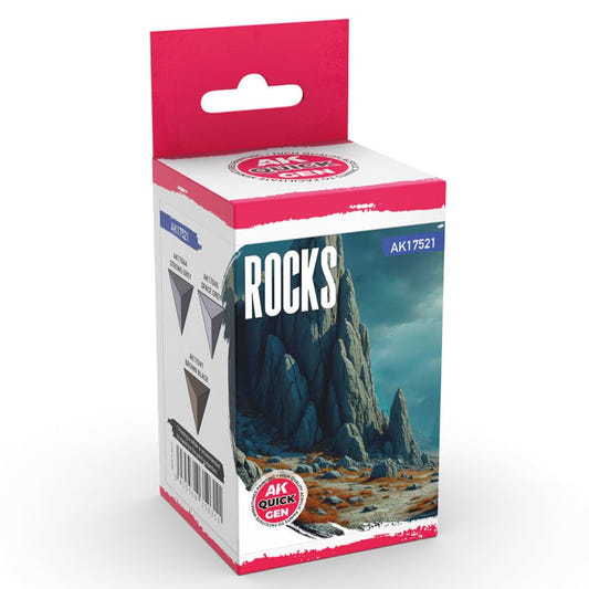 AK Quick Gen contrast paint Set - Rocks 18ml dropper bottle