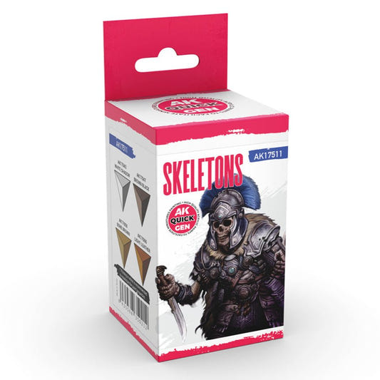 AK Quick Gen contrast paint Set - Skeletons 18ml dropper bottle
