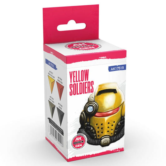 AK Quick Gen contrast paint Set - Yellow Soldiers 18ml dropper bottle