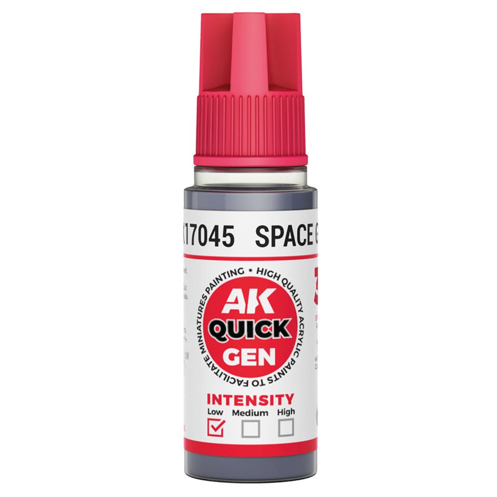 AK Quick Gen contrast paint Space Grey 18ml dropper bottle