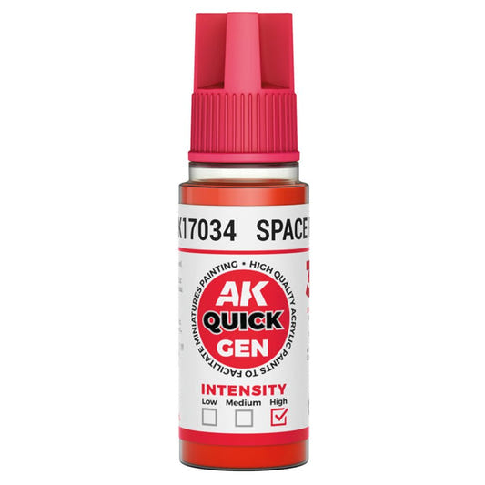 AK Quick Gen contrast paint Space Red 18ml dropper bottle