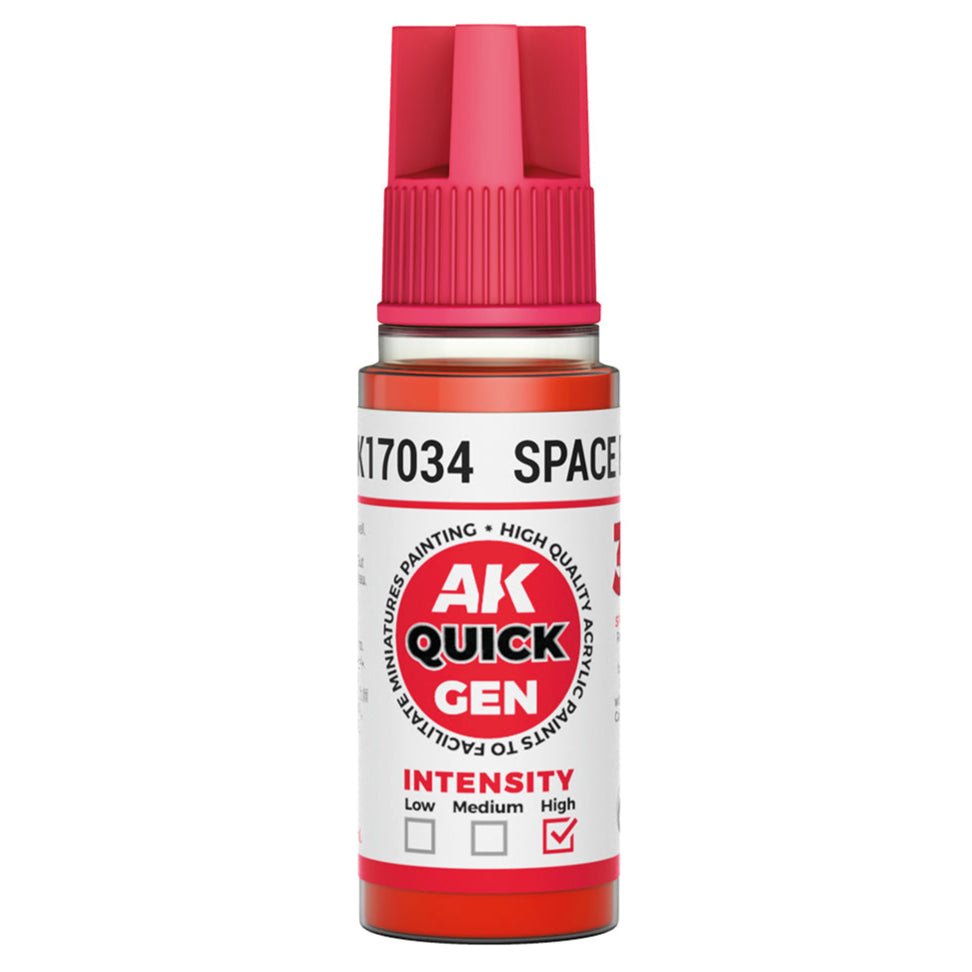 AK Quick Gen contrast paint Space Red 18ml dropper bottle