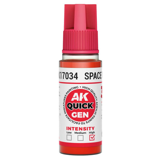 AK Quick Gen contrast paint Space Red 18ml dropper bottle