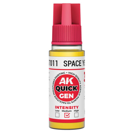AK Quick Gen contrast paint Space Yellow 18ml dropper bottle