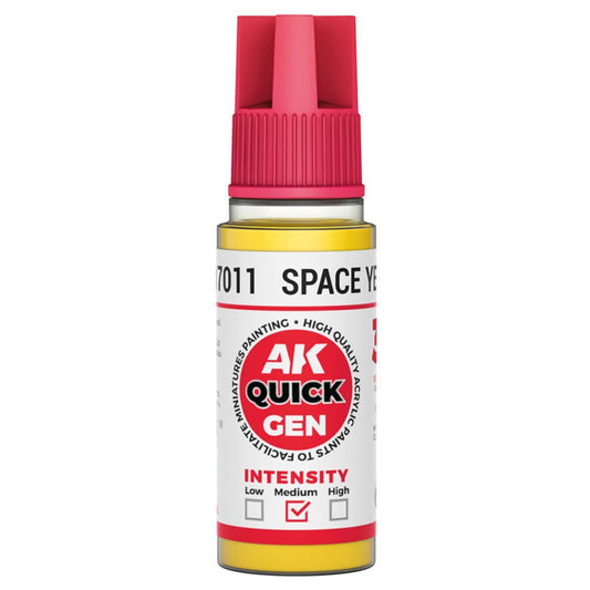 AK Quick Gen contrast paint Space Yellow 18ml dropper bottle