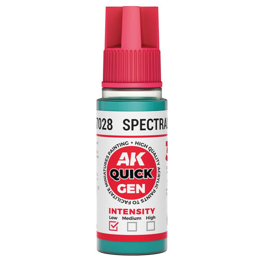 AK Quick Gen contrast paint Spectral Blue 18ml dropper bottle