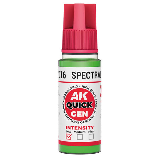 AK Quick Gen contrast paint Spectral Green 18ml dropper bottle