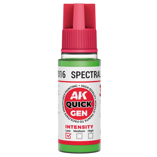 AK Quick Gen contrast paint Spectral Green 18ml dropper bottle