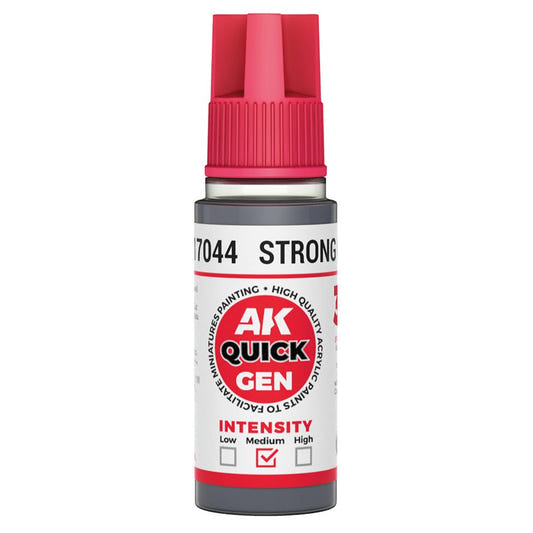 AK Quick Gen contrast paint Strong Grey 18ml dropper bottle