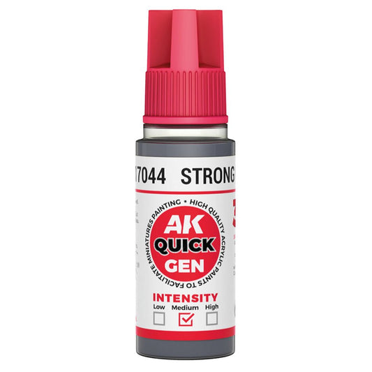 AK Quick Gen contrast paint Strong Grey 18ml dropper bottle