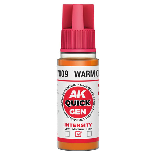 AK Quick Gen contrast paint Warm Orange 18ml dropper bottle