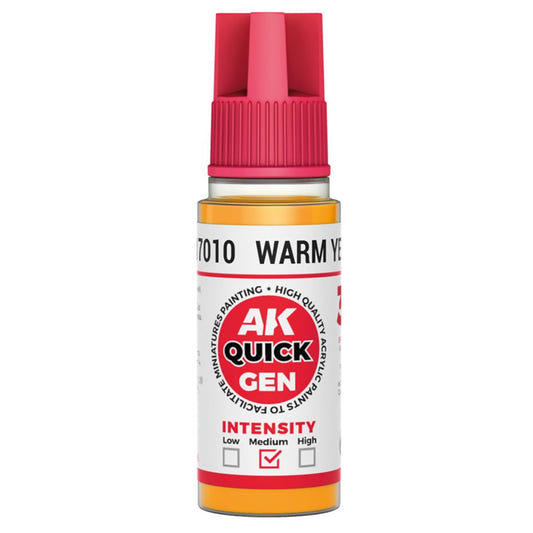 AK Quick Gen contrast paint Warm Yellow 18ml dropper bottle