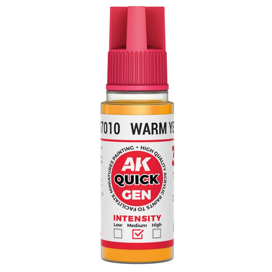 AK Quick Gen contrast paint Warm Yellow 18ml dropper bottle