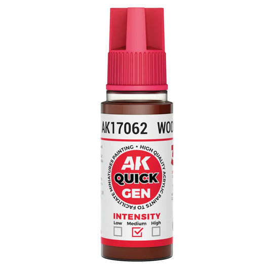AK Quick Gen contrast paint Wood 18ml dropper bottle