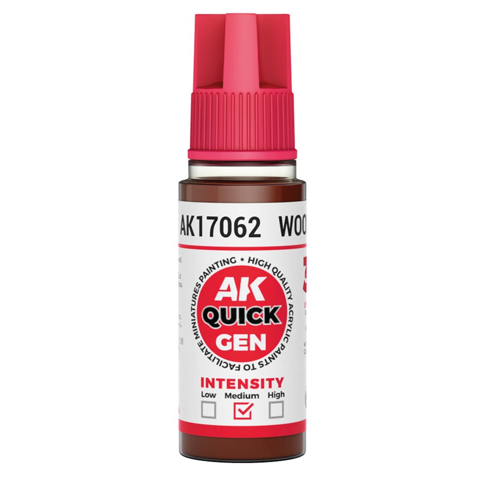 AK Quick Gen contrast paint Wood 18ml dropper bottle