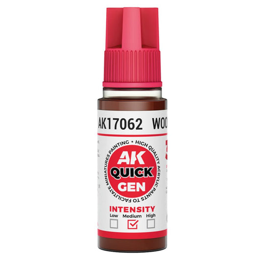 AK Quick Gen contrast paint Wood 18ml dropper bottle