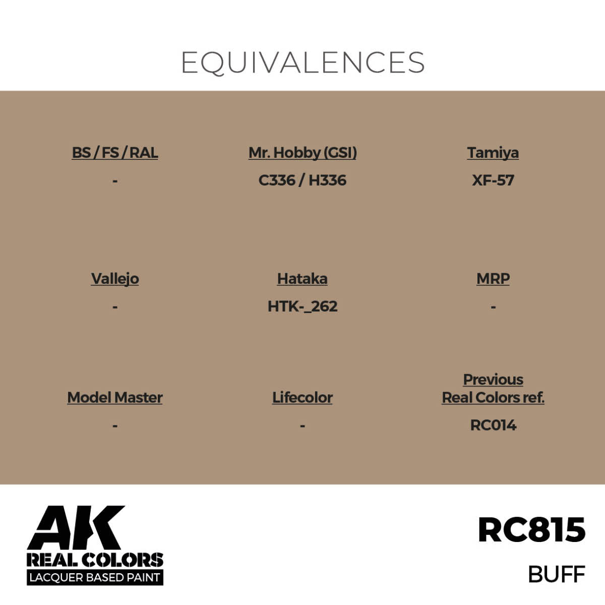 AK Interactive Real Colors - Buff 17ml. (RC815) - Loaded Dice
