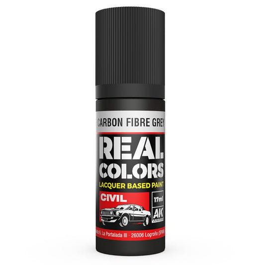 AK Interactive Real Colors acrylic lacquer paint Carbon Fibre Grey