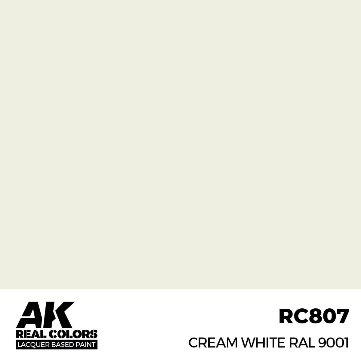 AK Interactive Real Colors - Cream White RAL 9001 17ml. (RC807) - Loaded Dice