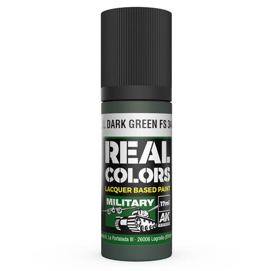 AK Interactive Real Colors acrylic lacquer paint Dull Dark Green FS 34092