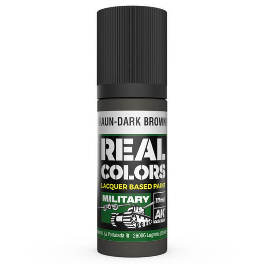 AK Interactive Real Colors acrylic lacquer paint Dunkelbraun-Dark Brown RAL 7017