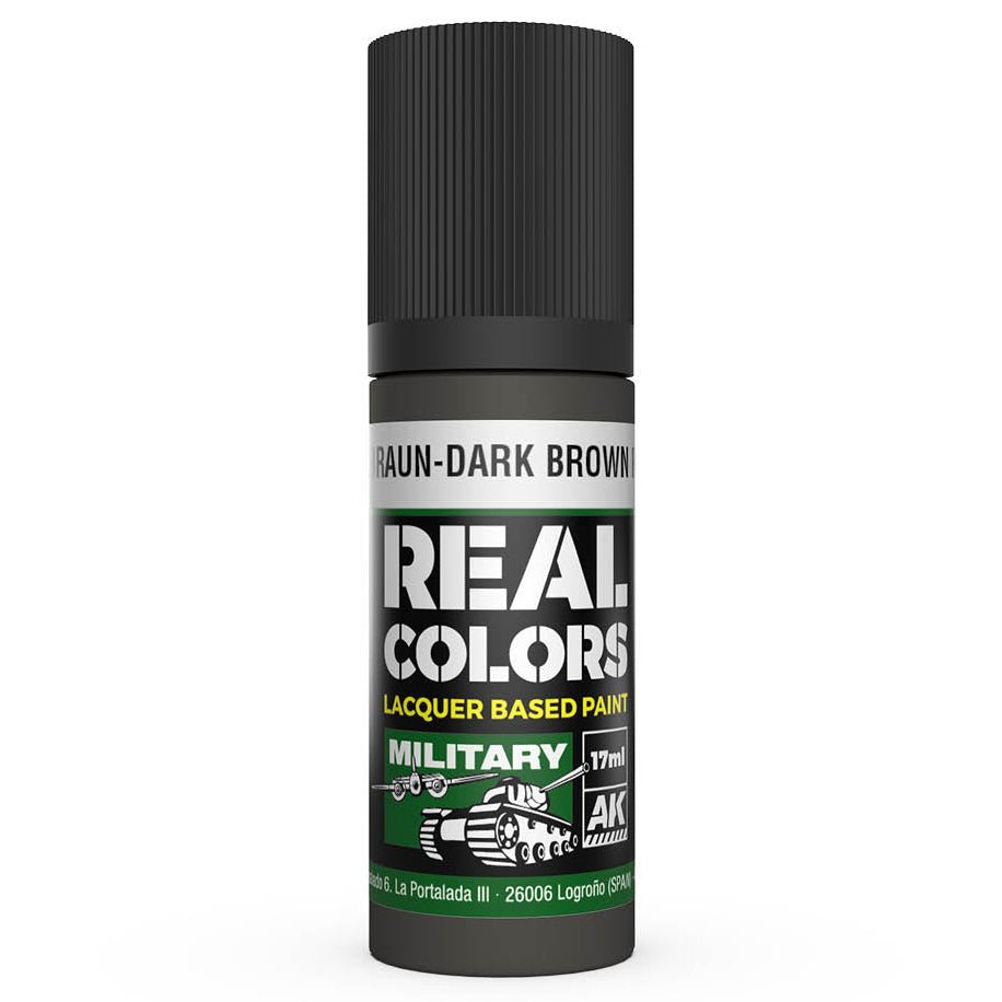 AK Interactive Real Colors acrylic lacquer paint Dunkelbraun-Dark Brown RAL 7017