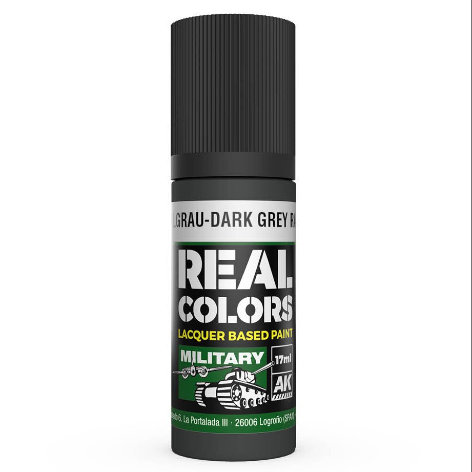AK Interactive Real Colors acrylic lacquer paint Dunkelgrau-Dark Grey RAL 7021