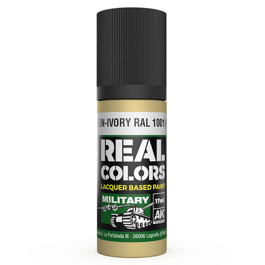 AK Interactive Real Colors acrylic lacquer paint Elfenbein-Ivory RAL 1001 (Interior Color)