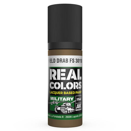 AK Interactive Real Colors acrylic lacquer paint Field Drab FS 30118