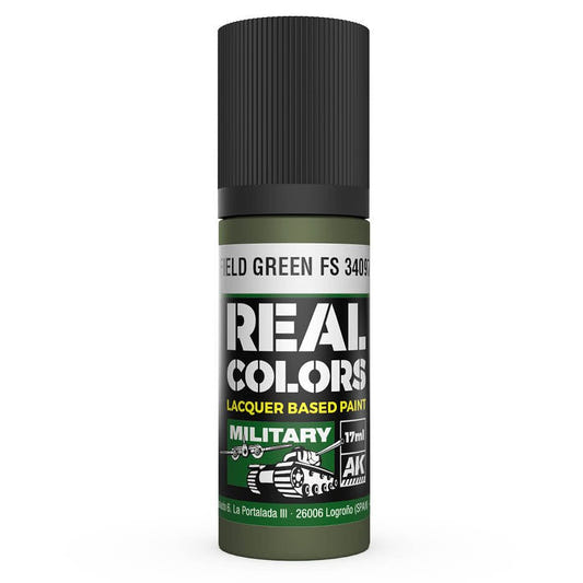 AK Interactive Real Colors acrylic lacquer paint Field Green FS 34097