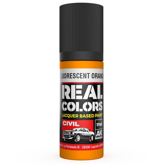 AK Interactive Real Colors acrylic lacquer paint Fluorescent Orange