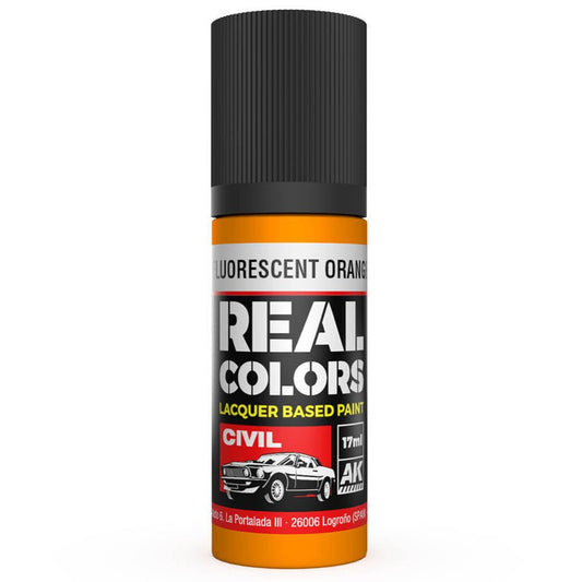 AK Interactive Real Colors acrylic lacquer paint Fluorescent Orange