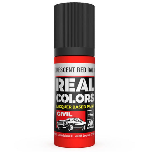 AK Interactive Real Colors acrylic lacquer paint Fluorescent Red RAL 3026