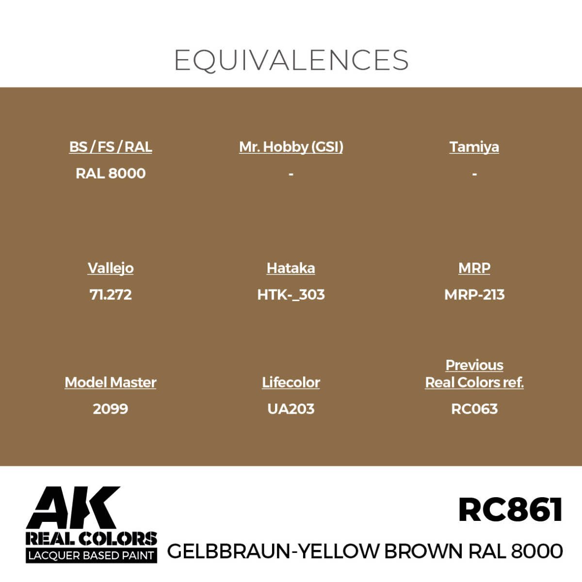 AK Interactive Real Colors - Gelbbraun-Yellow Brown RAL 8000 - Loaded Dice